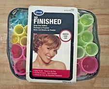 Vintage Goody 36 Piece Snap On Hair Curlers Rollers With Carry Case 4 Sizes