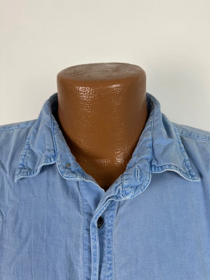 Camisa masculina vintage anos 80 e 90 com botões XL tingida com pigmento surf skate grunge jordache - Imagem 3 de 4