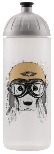 ISYbe Kinder-Trinkflasche, Hund mit Helm 0,7L, BPA-frei, auslaufsicher, Kohlensä - Bild 1 von 8