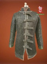Flat riveted with washer 10 mm chainmail full sleeve Mild Steel chainmail Large