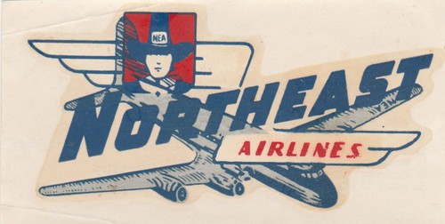 Northeast Airlines US Airline Gepäck Etikett