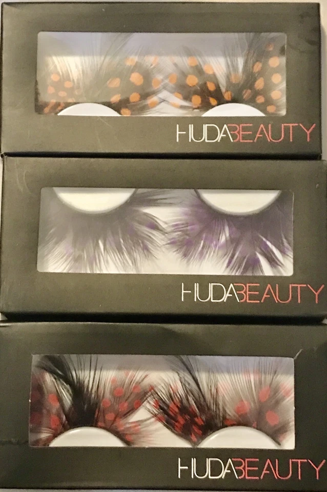 HUDABEAUTY~PLUMAS~Pestañas postizas - Natural Hecho a mano~1 paquete-1 par. NUEVO Foto 2 de 4