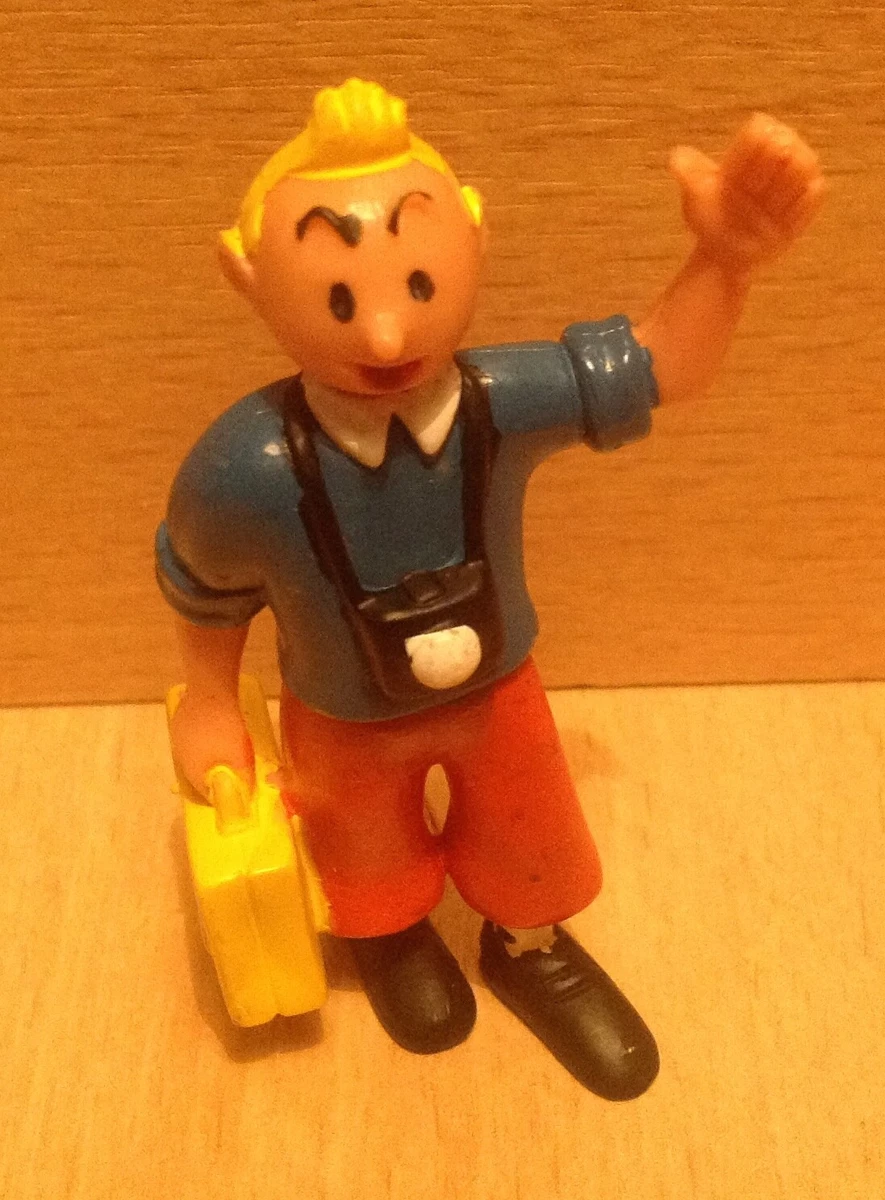FIGURINE PVC COMICS SPAIN TINTIN KUIFJE HERGE COMICSPAIN AVEC SA VALISE REPORTER