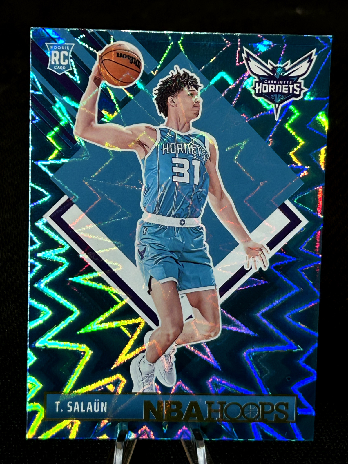 2024-25 Hoops Tribute Tidjane Salaun #292 Teal Explosion Rookie (RC) B261