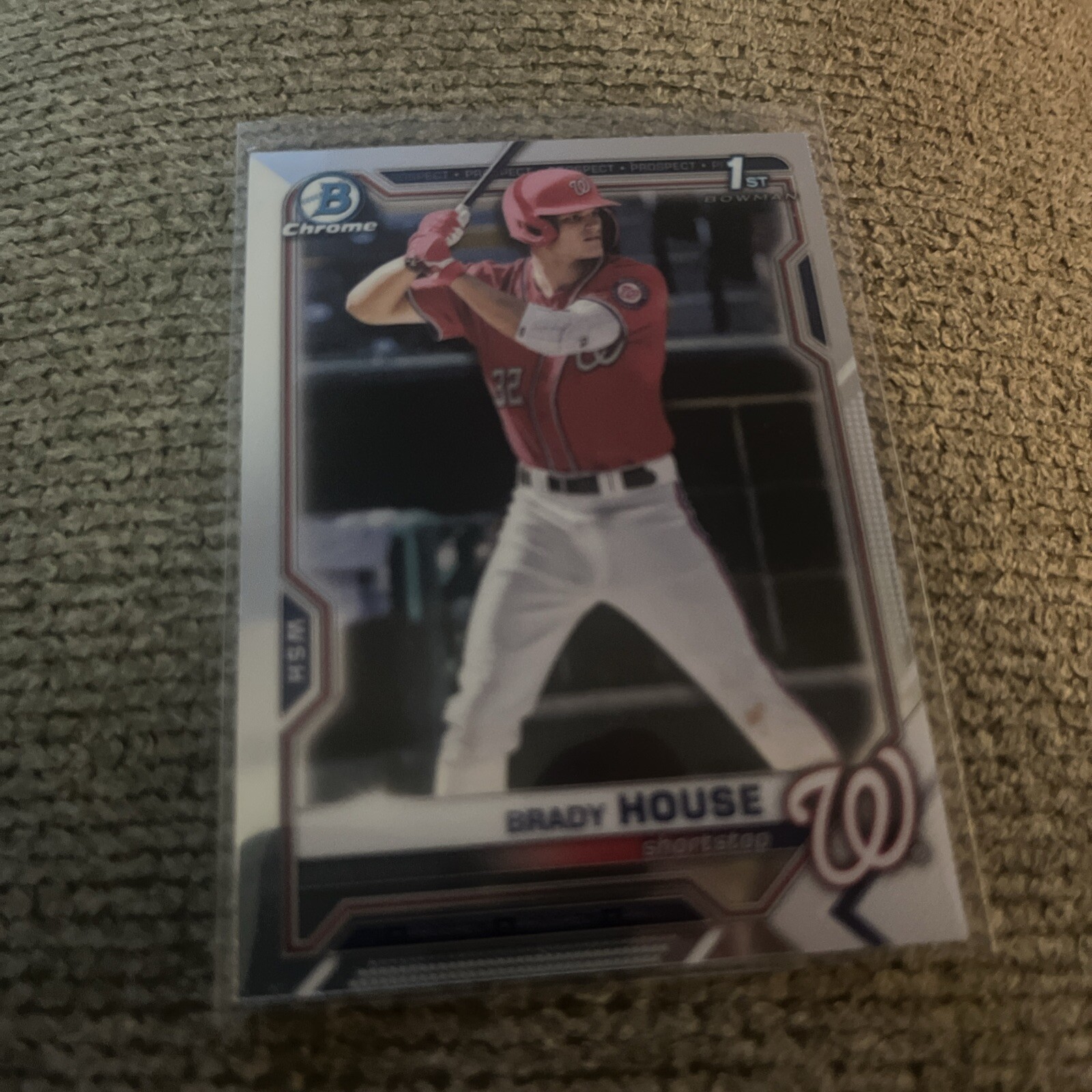 Brady House 2021 1st Bowman Chrome BDC-186 Washington Nationals Baseball Card