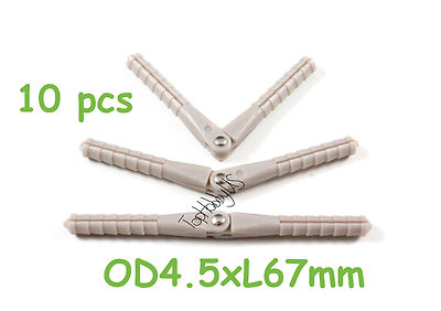 10 STCK. Nylon Schwenk- & Rundscharniere D4,5 x L67 mm, RC Flugzeug Airplane (US-VERKÄUFER/VERSAND)