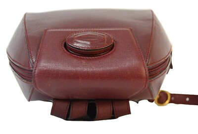 Cartier Must De Cartier Bordeaux Leather Backpack Vintage Bag Cartier Must de Cartier Bordeaux Leather Backpack from  main image 4
