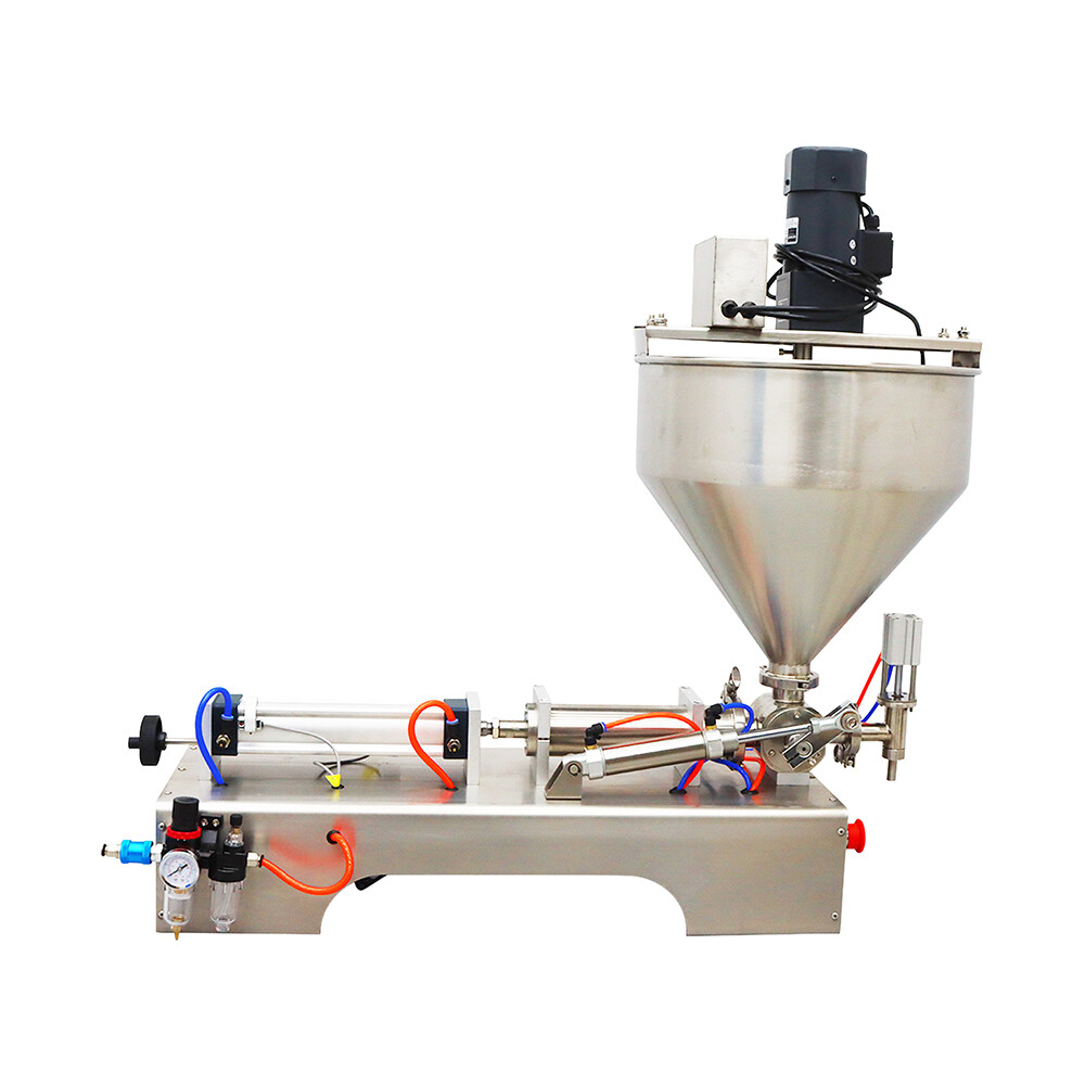 50-500ml Paste Filling Machine with Mixer Hopper Pneumatic filling machine
