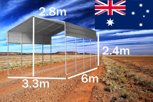 Single 3.3x6M STEEL Carport Shade Sheds Portable Shelter Backyard Pergola Garage - Picture 11 of 11