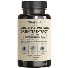 VINATURA Caralluma Fimbriata EGCG 45% Extract 1250mg + Fucoxanthin 3mg per Se...