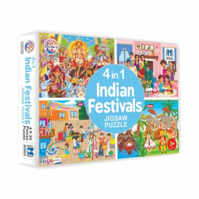 4 in 1 Indian Festivals Jigsaw Puzzle for Kids 4 Jigsaw Puzzles 35 Pieces Each