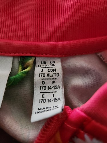 Youth Sz XL 14-15 Adidas Originals Track Jacket Floral AOP Full Zip Trefoil - Picture 3 of 3