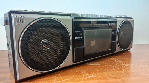 Hitachi TRK-6601L Radio Cassette Tape Boombox FM/MW/LW Vintage Retro *See Video* - Picture 5 of 16