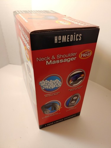 Homedics NECK & SHOULDER MASSAGER Vibrator with HEAT 2 Variable Speeds NMSQ-100 - Picture 2 of 7