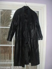 Vintage Womens Long Leather Coat Size L Gitano
