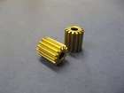 Brass 14 tooth pinion gear 3mm I.D.hole 10mm long 8.45mm O.D. 14T model plane