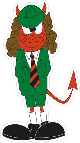 ACDC Angus Young Cartoon Devil Vinyl Bumper Sticker Window Decal ...