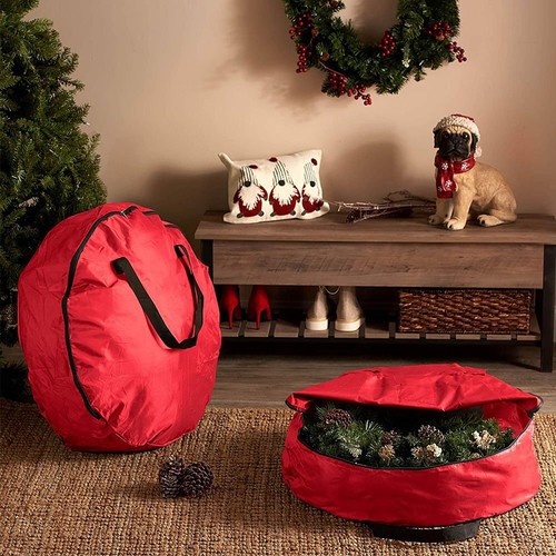 Xmas Festive Extra Large WatVNproof Christmas Tree Storage Bag Zip Up OrganisQS - Picture 12 of 23