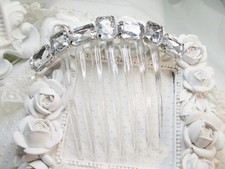 Large Clear Rhinestones Large Hair Comb Wedding Dance Prom