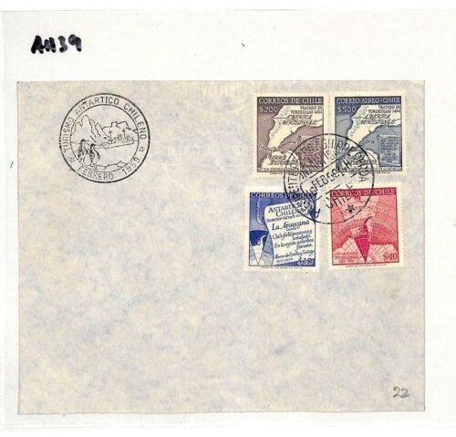 CHILE *Turismo Antartico* MAP Stamps ANTARCTIC Cover 1959 POLAR EXPLORATION AH39 - 第 3/3 張圖片