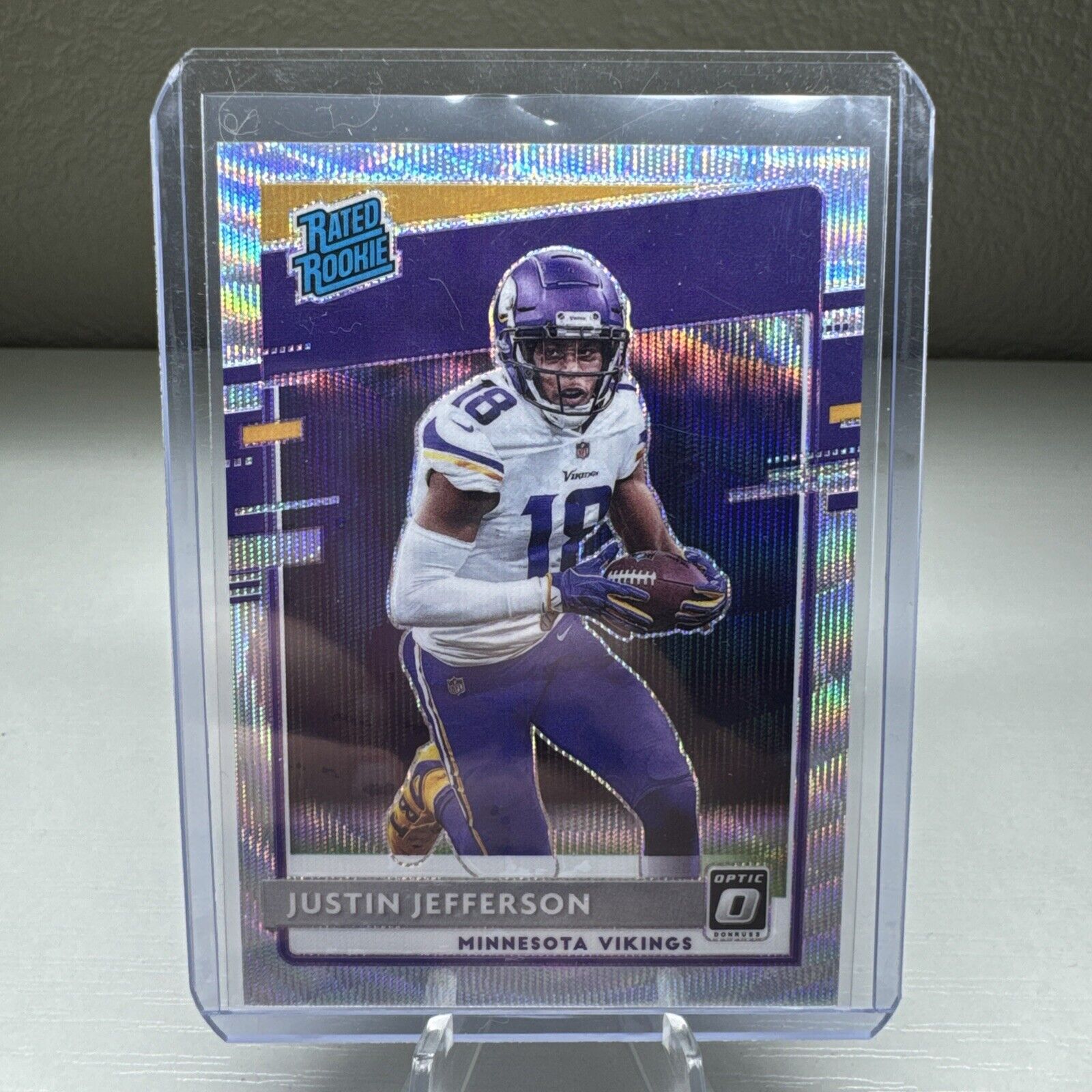 2020 Panini Donruss Optic - Rated Rookies Wave Prizm #163 Justin Jefferson /199