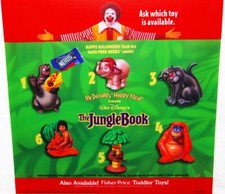 1997 DISNEY'S THE JUNGLE BOOK MCDONALDS HAPPY MEAL TOYS - U - PICK