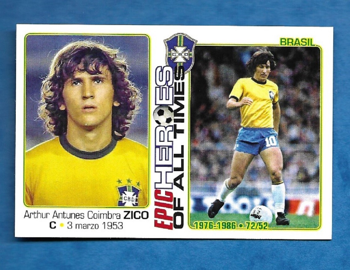ZICO BRAZIL UDINESE FLAMENGO FOOTBALL CARD UK
