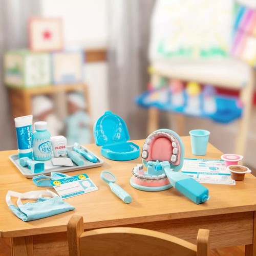 Melissa & Doug SUPER SMILE Dentista Kit Juego Juguete 25 Piezas Totalmente Nuevo - Imagen 3 de 3