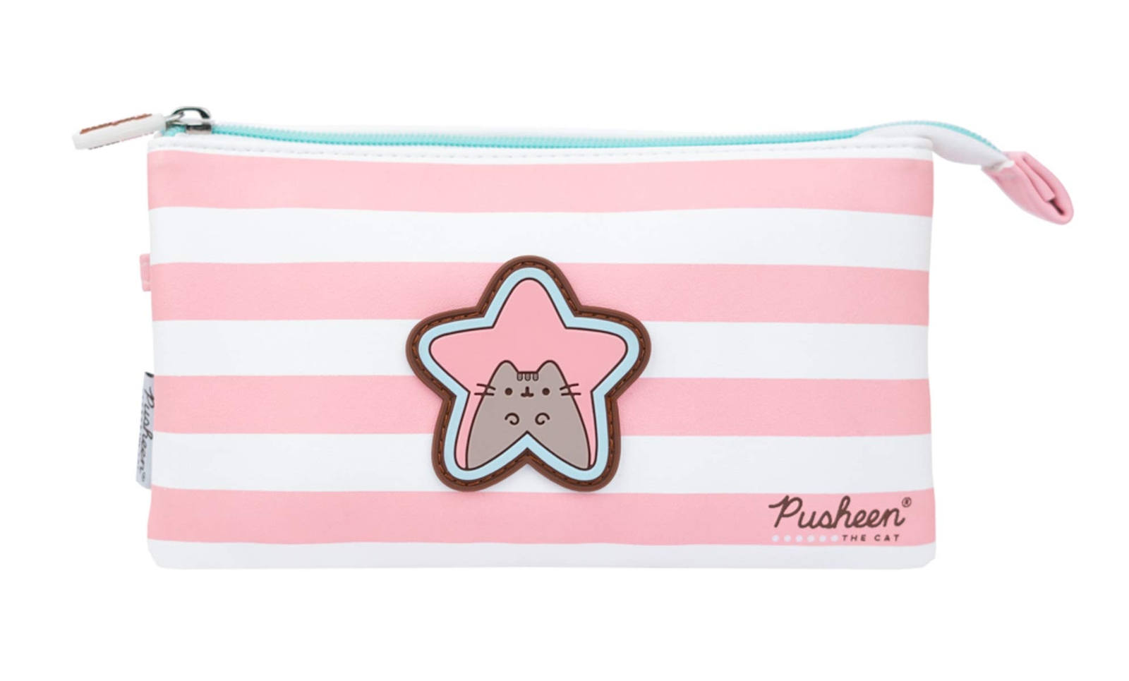 Erik - Pusheen Triple Pocket Pencil Case Triple Pocket White / Pink