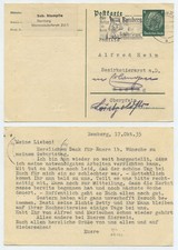 53004 - Ganzsache P 226 - Postkarte - Bamberg 18.10.1937 - Werbestempel