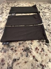 Oakley Black Micro Fiber Soft Cloth Cleaning Bag Lot of 3 Medium Size 3 x6.5"