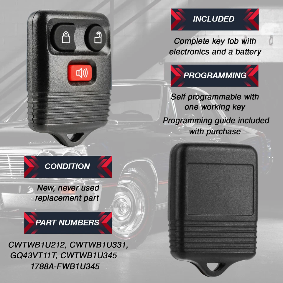 2 For 2005 2006 2007 Ford Freestar Freestyle Keyless Entry Car Remote Key Fob - Image 4 of 4