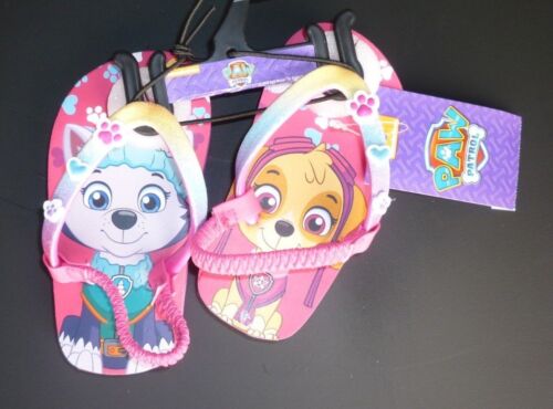 New Todd;er Girls Paw Patrol  pink flip flops size 5/6 - Picture 1 of 1