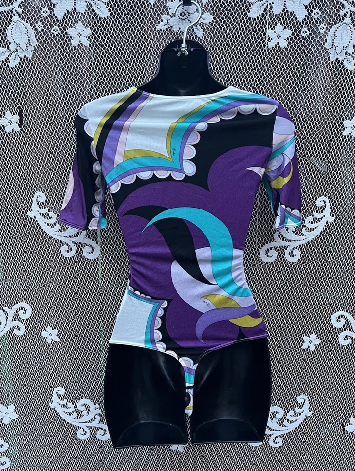 BODY VINTAGE EMILLIO PUCCI TALLA S Tejido Geométrico Foto 2 de 4