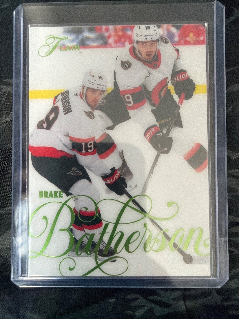2025-26 Drake Batherson Fleer Flair Hockey Base #92 Green