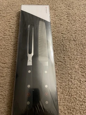 WUSTHOF WÜSTHOF Classic Straight Carving Knife & Meat Fork