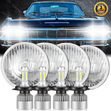 For 58-75 Chevy Impala El Camino 4pcs 5.75 5 34 Led Headlights Hilow For 58-75 Chevy Impala El Camino 4pcs 5.75 5 34 Led Headlights Hilow