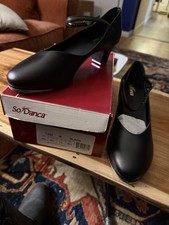 So Danca TA55 Tap Shoes Dance Heel Us 10 Black NIB