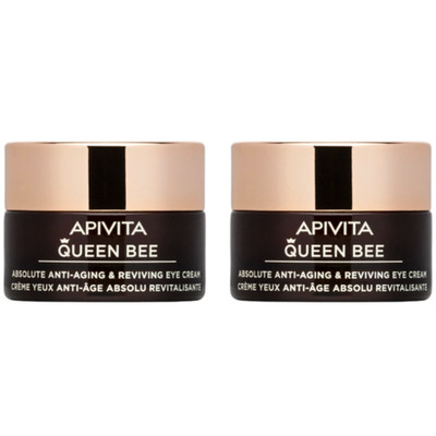 2x APIVITA Queen Bee Holistic Anti-Aging Eye Cream 15ml - Duo Pack Lifting