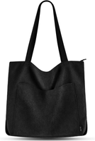 Prite Handtasche Damen Tote Bag Shopper Groß UmhäNgetasche Cord Beuteltasche Sto