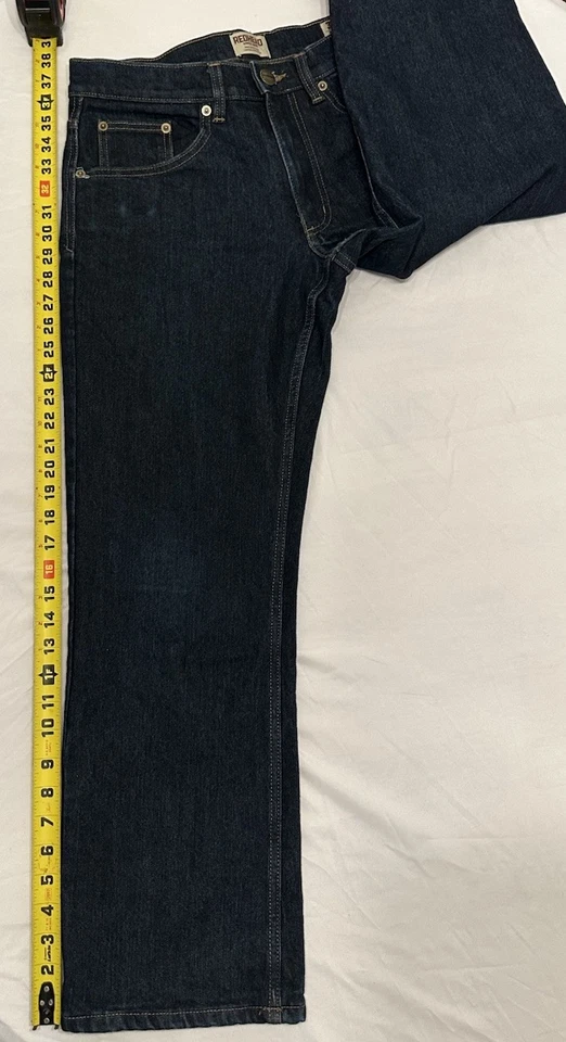 Брендовые мужские джинсы Redhead с хлопковой подкладкой синие - размер 30x30 расслабленный гибкий крой - Изображение 4 из 4