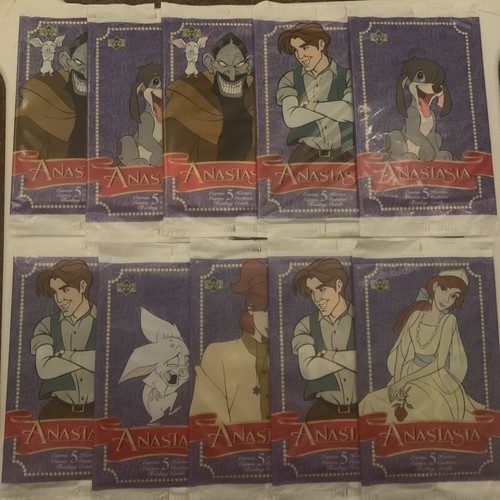 Vintage SEALED PACKS 10x ANASTASIA TRADING CARDS PACKS