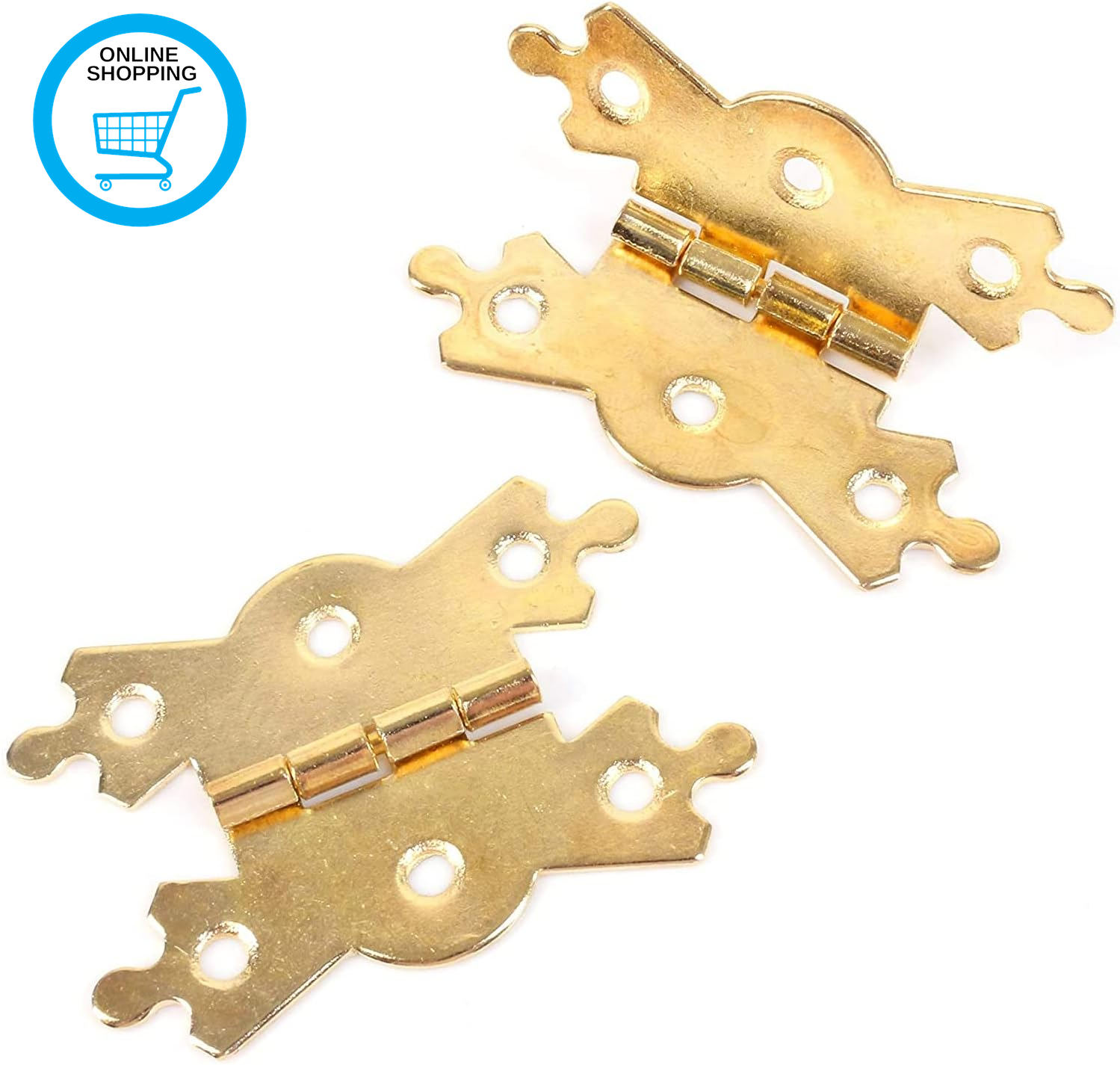 Decorative Polished Brass Butterfly Hinges 40Mm Antique Butterfly Design Fancy C