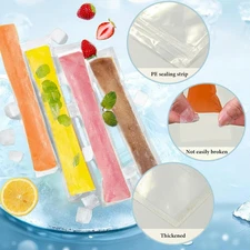 100pcs Disposable Ice POP Mold Bags For DIY Popsicle Freezer Bags for Kids He...