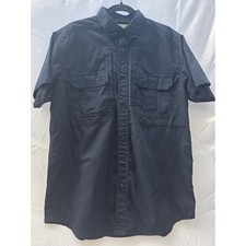 5.11 Tactical Mens Short Sleeve Ripstop Button Down Shirt Black Medium Regular