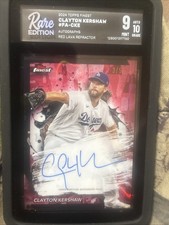 2024 Topps Finest Clayton Kershaw Auto Red Lava Refractor #3/5