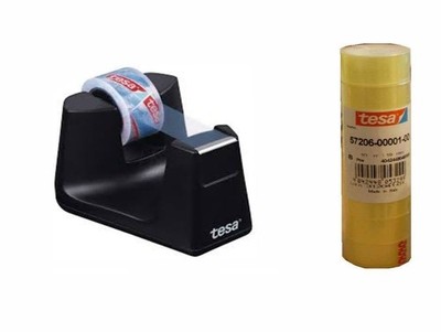Tesa Tischabroller Smart  + 16 Rollen Tesafilm transparent 53903 57206 10m  19mm