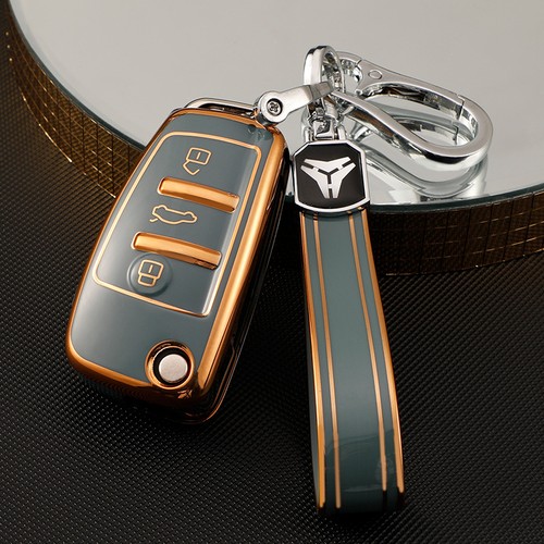 TPU Remote Fob Flip Key Cover Case For 2006-2015 A6 Q7 S6 IYZ 3314 4F0837220N - Picture 20 of 21
