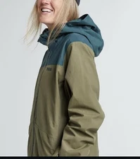 Women’s Trew Gear Astoria Ski Jacket Hooded Olive Green Size L