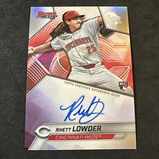 2025 Bowman’s Best Rhett Lowder RC! Auto Refractor Reds